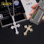 VVS Moissanite Iced Out Cross Pendant – 925 Sterling Silver | Hip Hop | GRA Certified — photo 2 of 7