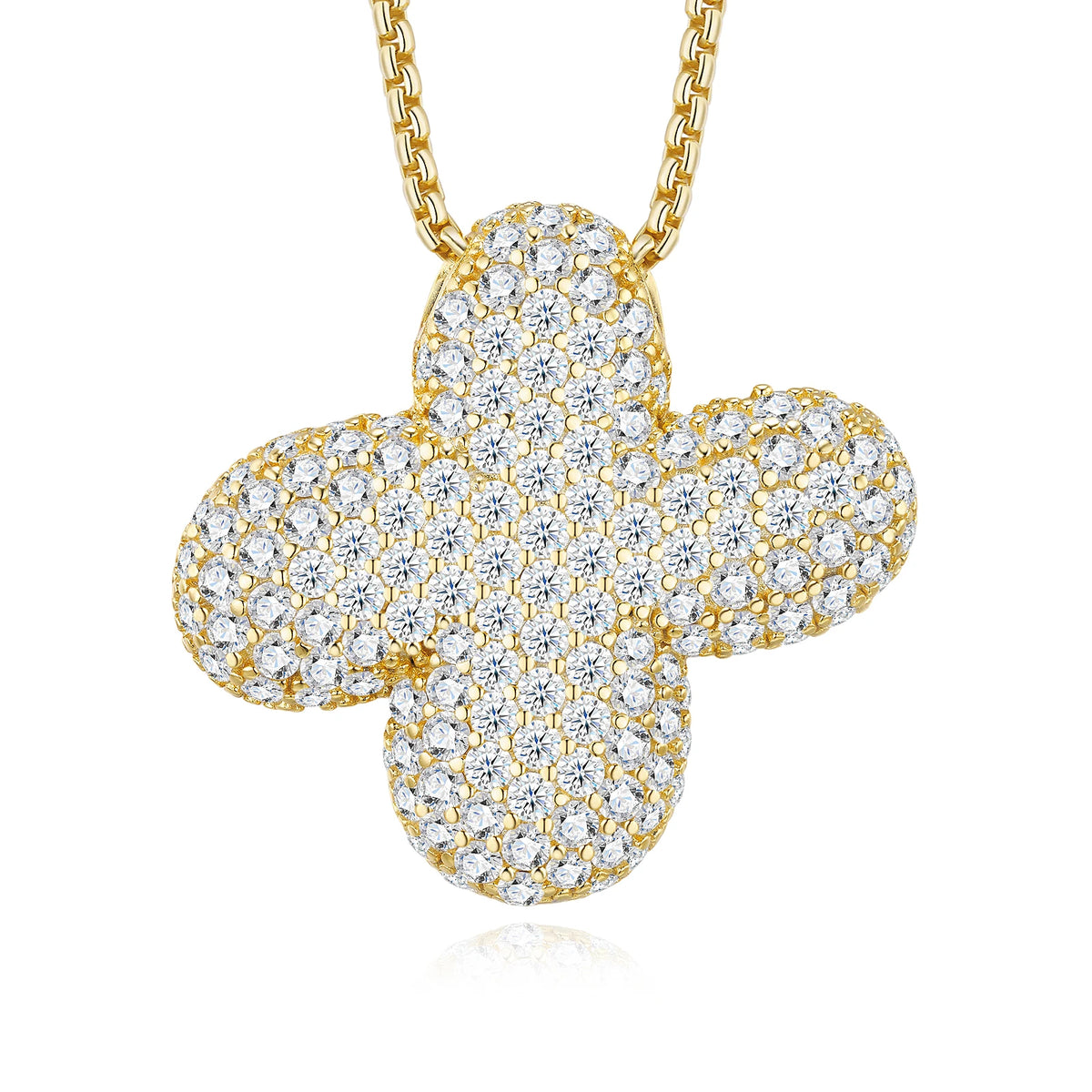 Iced Out Initial Letter Moissanite Pendant – 925 Sterling Silver | 18K Gold | A–Z — photo 1 of 32