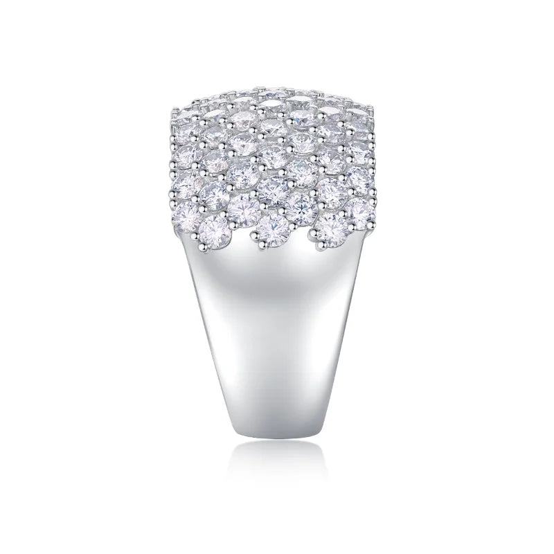 Round Brilliant Moissanite Statement Ring – 925 Sterling Silver | Gold — photo 3 of 7