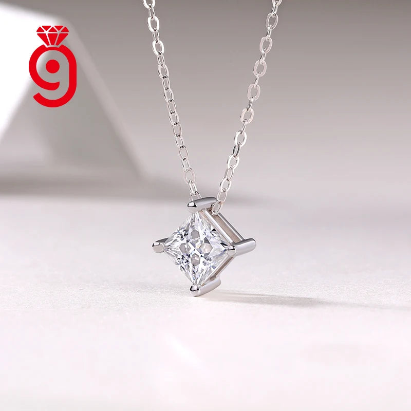 925 Silver Emerald Cut Moissanite Pendant Necklace – GRA Certified — photo 1 of 7