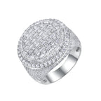 VVS Moissanite Iced Out Cluster Ring – 925 Sterling Silver | 18K White Gold | GRA Certified — photo 1 of 7