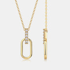 VVS Moissanite Charm Pendant Necklace – 18K Gold Plated | 925 Sterling Silver — photo 3 of 7