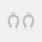 High-End Moissanite Pavé Stud Earrings – 925 Sterling Silver — photo 3 of 7