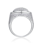 VVS1 Moissanite Full Pave Hip Hop Ring – 925 Sterling Silver | Gold Plated | GRA Certified — photo 5 of 7