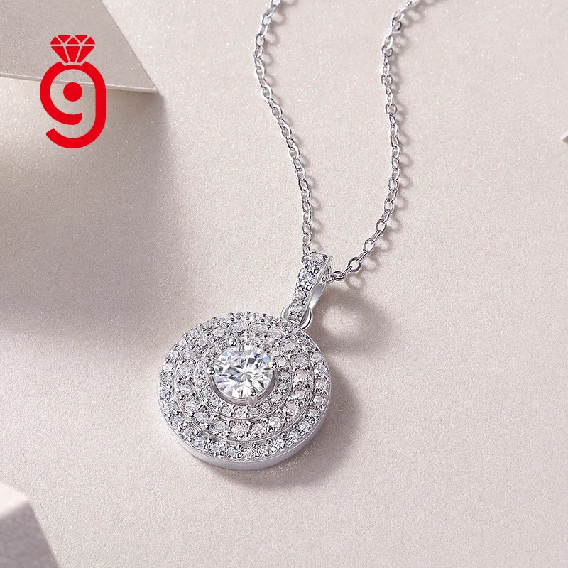 925 Silver Moissanite Compass Pendant Necklace – Gold Plated | GRA Certified — photo 4 of 7