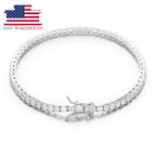 VVS Moissanite Tennis Bracelet – 925 Sterling Silver | 2mm–6mm | Gold & White Gold | GRA Certified — photo 1 of 16
