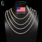 925 Silver VVS Moissanite 3mm Tennis Chain – Gold & Silver | GRA Certified — photo 2 of 8