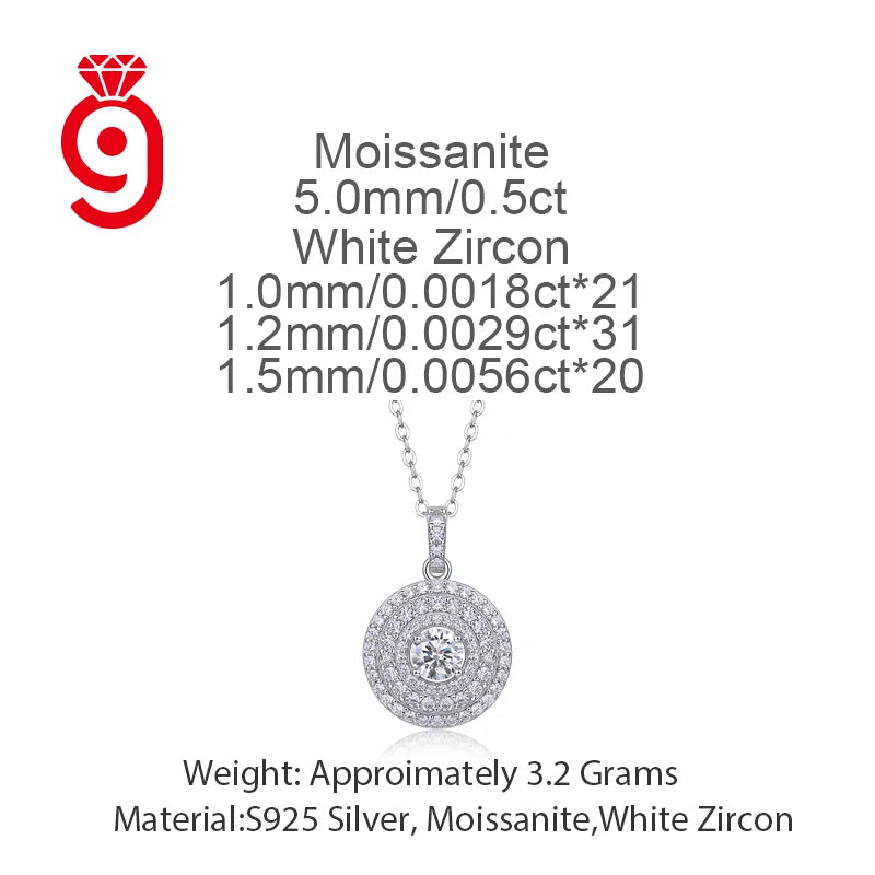 925 Silver Moissanite Compass Pendant Necklace – Gold Plated | GRA Certified — photo 6 of 7