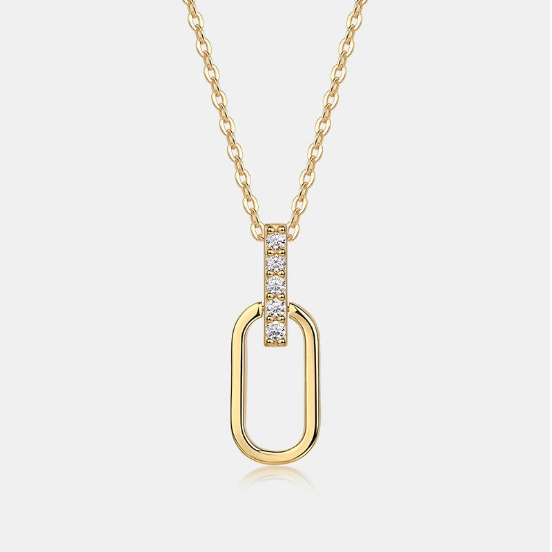VVS Moissanite Charm Pendant Necklace – 18K Gold Plated | 925 Sterling Silver — photo 2 of 7