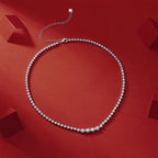 VVS Moissanite Graduated Tennis Chain Necklace – 925 Sterling Silver | GRA Certified — photo 3 of 7