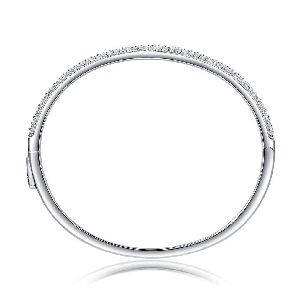 VVS Moissanite Iced Out Bangle – 925 Sterling Silver | 18K Gold & Platinum Plated | GRA Certified — photo 5 of 7