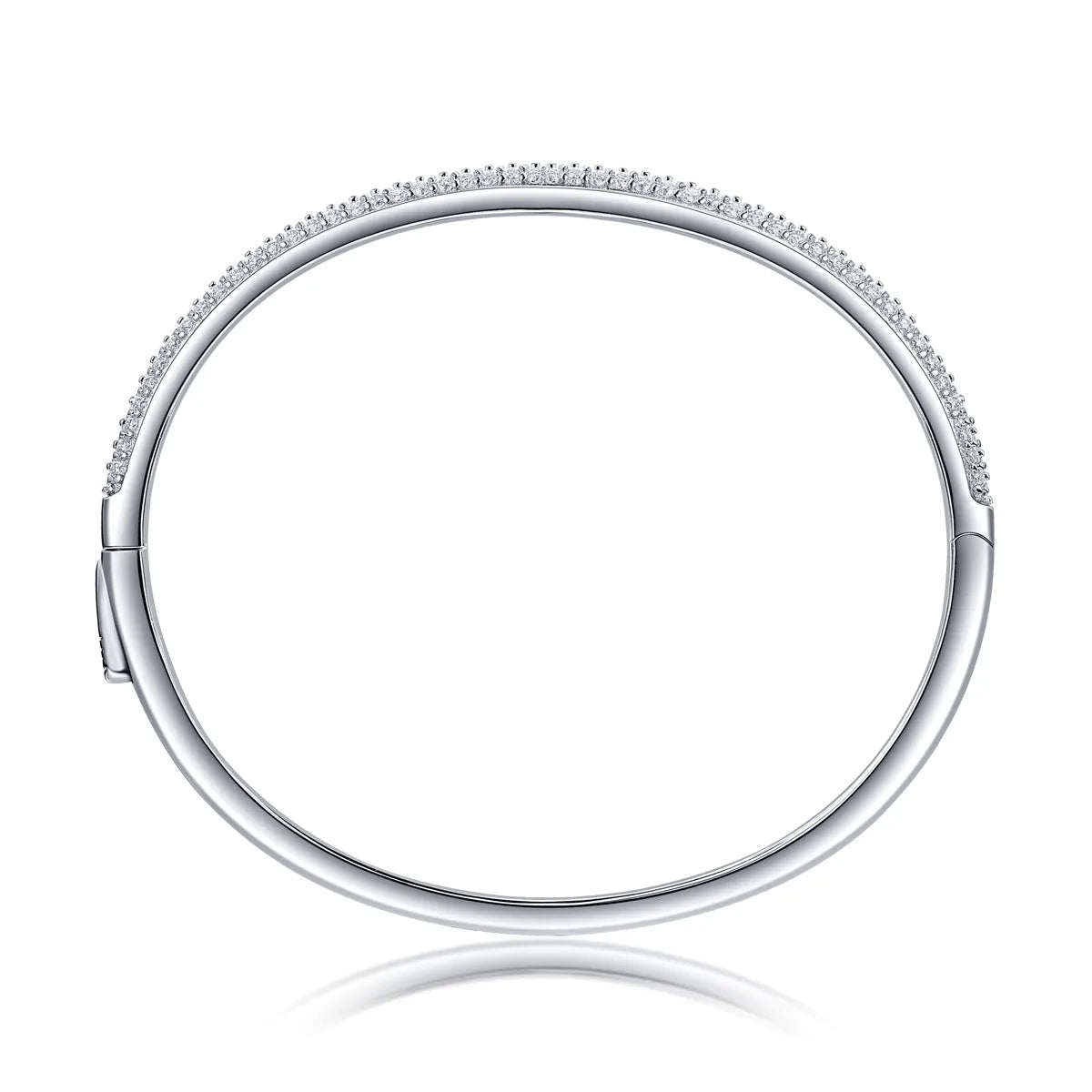 VVS Moissanite Iced Out Bangle – 925 Sterling Silver | 18K Gold & Platinum Plated | GRA Certified — photo 5 of 7