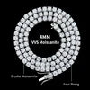 Moissanite Tennis Chain & Bracelet – 2mm / 3mm / 4mm | 925 Sterling Silver — photo 9 of 9