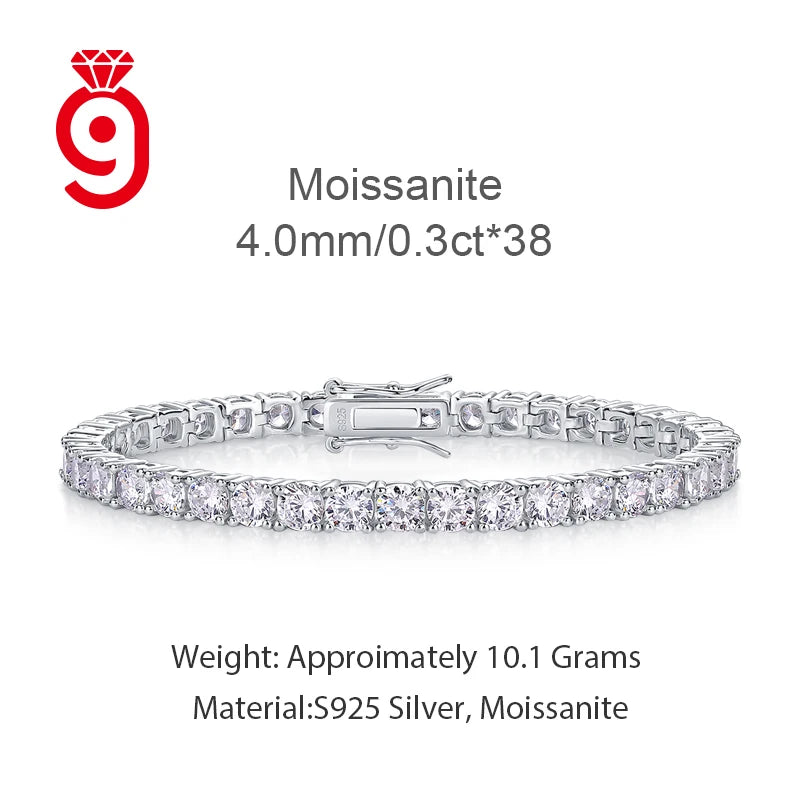 VVS Moissanite 4mm Tennis Bracelet – 925 Sterling Silver | Women's | GRA Certified — photo 2 of 7