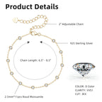 2.5mm Bezel Moissanite Tennis Bracelet – Adjustable | 925 Sterling Silver — photo 3 of 8