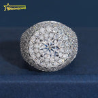 Iced Out Moissanite Hip Hop Ring – 925 Sterling Silver | GRA Certified — photo 6 of 7