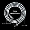 Moissanite Tennis Chain & Bracelet – 2mm / 3mm / 4mm | 925 Sterling Silver — photo 8 of 9