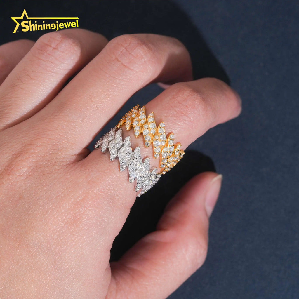 925 Sterling Silver Full Eternity Moissanite Ring – Thorn Design — photo 2 of 7