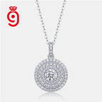 925 Silver Moissanite Compass Pendant Necklace – Gold Plated | GRA Certified — photo 2 of 7