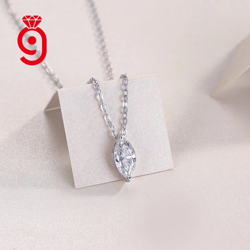 925 Silver 1ct D Color Moissanite Angel Eye Pendant Necklace – GRA Certified — photo 3 of 7