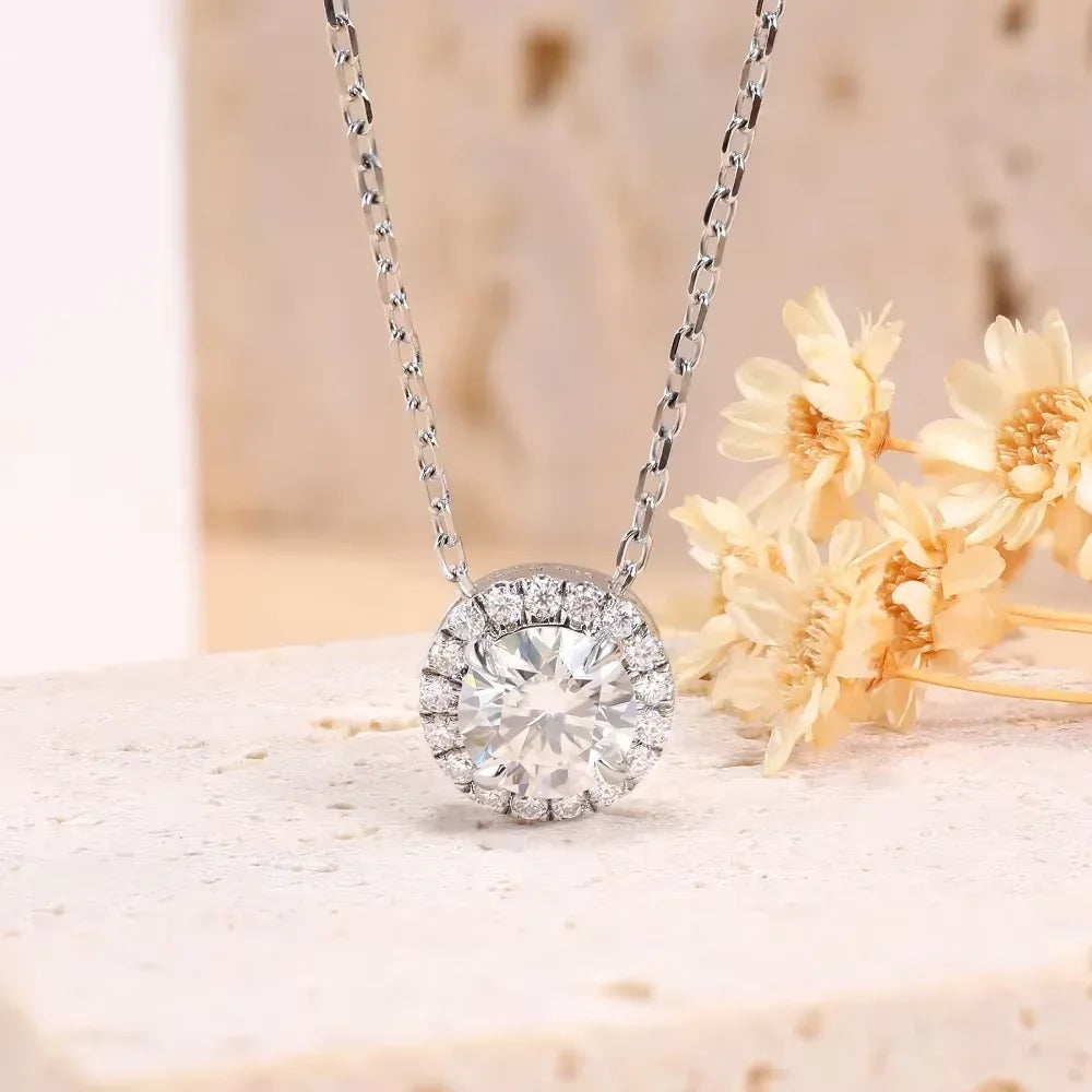 925 Silver VVS Moissanite Diamond Necklace – Fashion Style - view 3