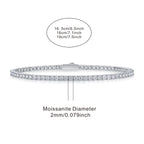 2.0mm VVS1 D Color Moissanite Tennis Bracelet – 925 Sterling Silver