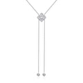 925 Silver Floral Moissanite Pendant Necklace