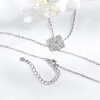 925 Silver Floral Moissanite Pendant Necklace