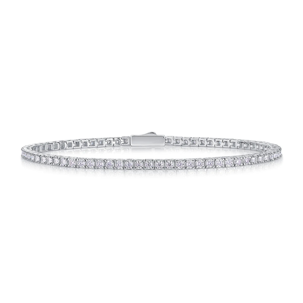 2.0mm VVS1 D Color Moissanite Tennis Bracelet – 925 Sterling Silver