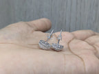 1ct Halo Moissanite Stud Earrings – 925 Sterling Silver