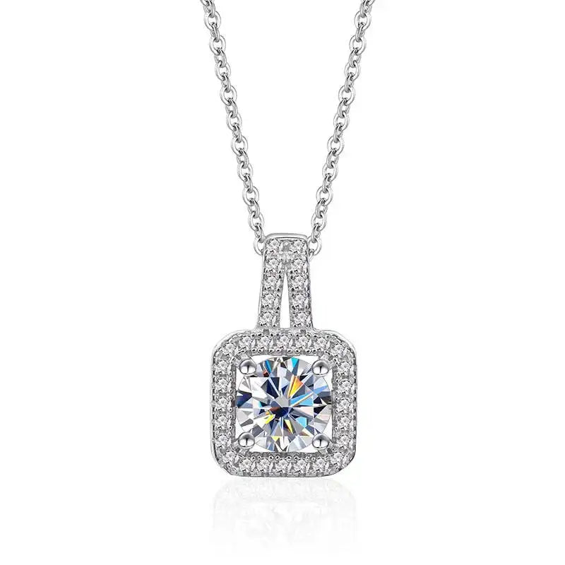 925 Silver 1.16ct Moissanite Pendant Necklace - view 1