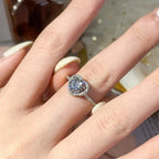D Color Moissanite Solitaire Ring – 925 Sterling Silver | 0.5ct, 1ct, 2ct | GRA Certified