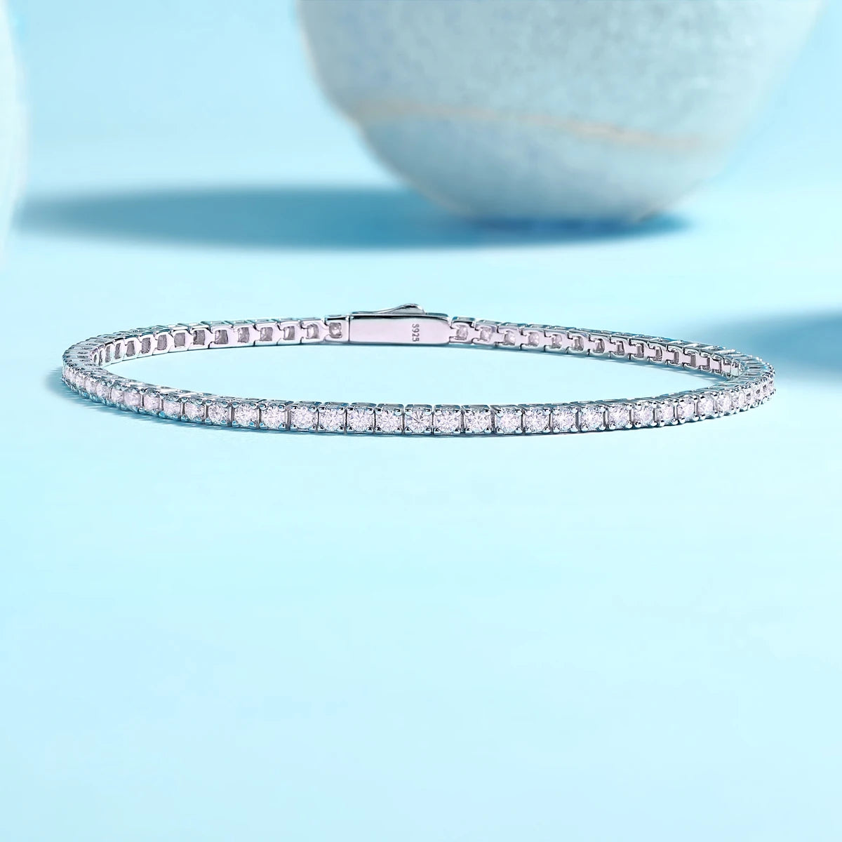 2.0mm VVS1 D Color Moissanite Tennis Bracelet – 925 Sterling Silver