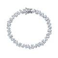 Mixed Cut Moissanite Tennis Bracelet – S925 Sterling Silver - DB Diamonds