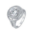 Moissanite Engagement Ring – 925 Sterling Silver, Non-Tarnish - DB Diamonds