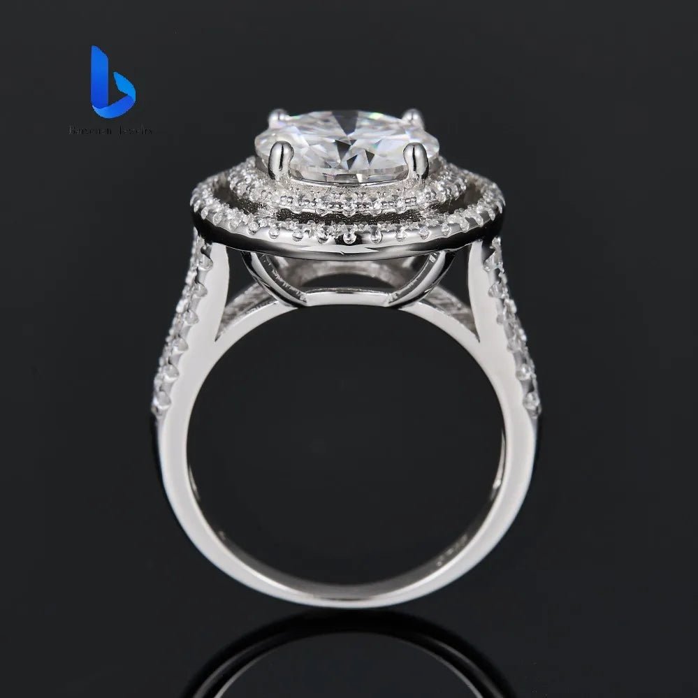 Moissanite Engagement Ring – 925 Sterling Silver, Non-Tarnish - DB Diamonds