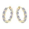 Moissanite Half-Hoop Earrings – 925 Sterling Silver, 3x5mm - DB Diamonds