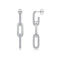Moissanite Link Drop Earrings – 925 Sterling Silver - DB Diamonds