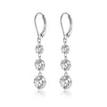 Moissanite Link Drop Earrings – 925 Sterling Silver - DB Diamonds