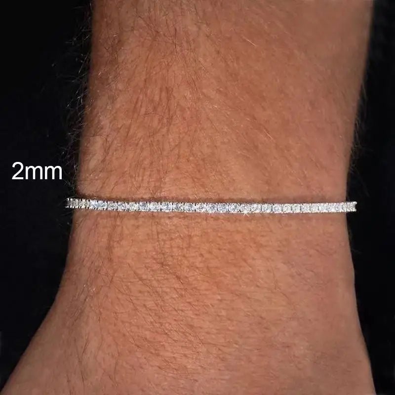 Moissanite Tennis Bracelet 2–6.5mm – 925 Silver, 18K Gold Toned - DB Diamonds