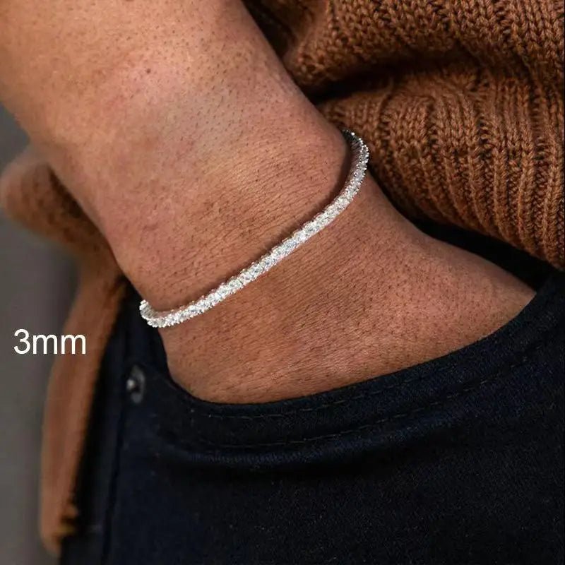 Moissanite Tennis Bracelet 2–6.5mm – 925 Silver, 18K Gold Toned - DB Diamonds