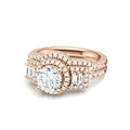 Round Cut Moissanite Halo Ring – 925 Sterling Silver - DB Diamonds