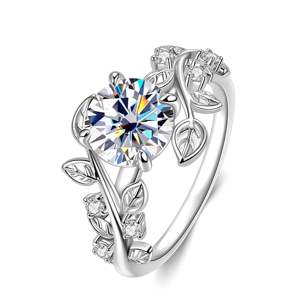 Twisted Leaf 2CT Moissanite Ring – 14K Gold-Filled - DB Diamonds