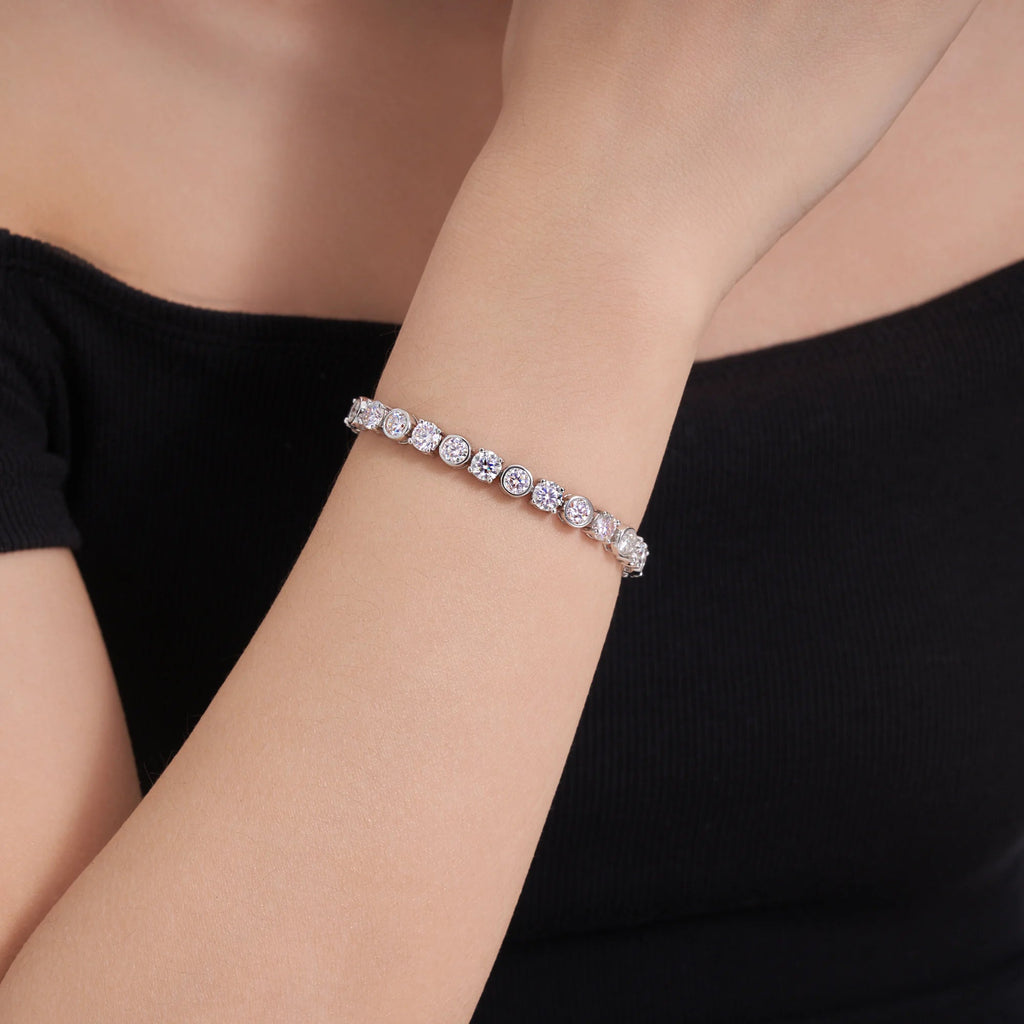 VVS D Color Moissanite Tennis Bracelet – 925 Sterling Silver - DB Diamonds