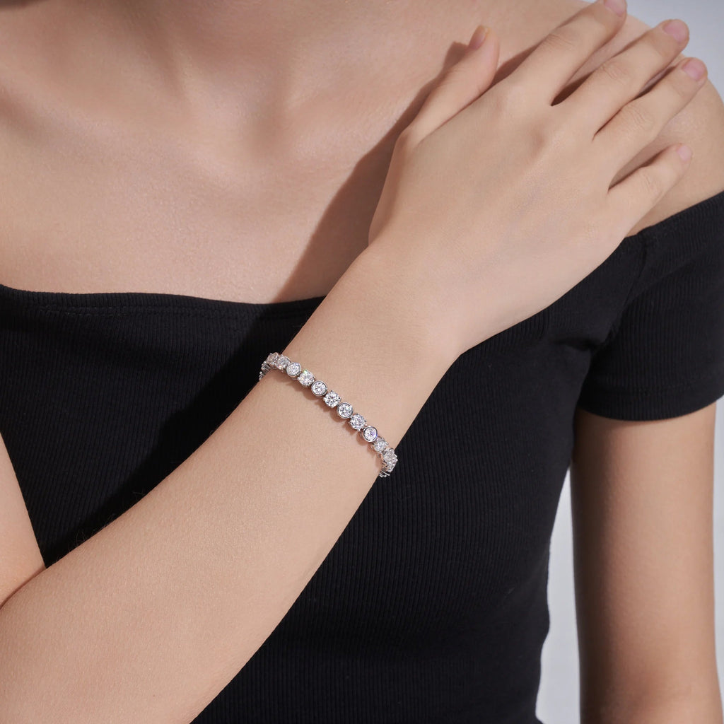 VVS D Color Moissanite Tennis Bracelet – 925 Sterling Silver - DB Diamonds