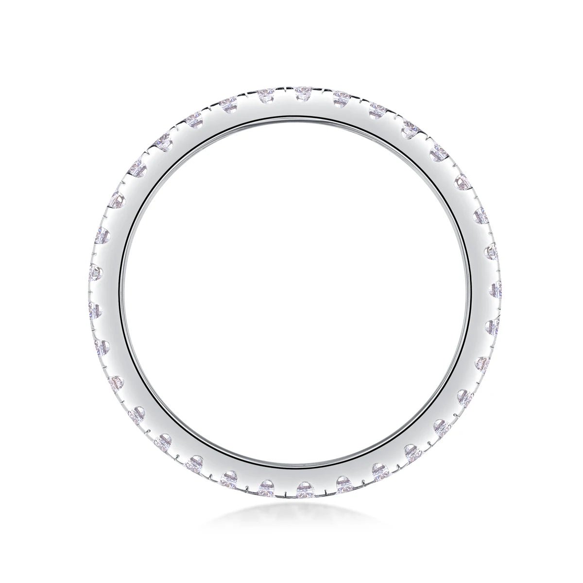 VVS Moissanite Eternity Band Ring – 925 Sterling Silver - DB Diamonds