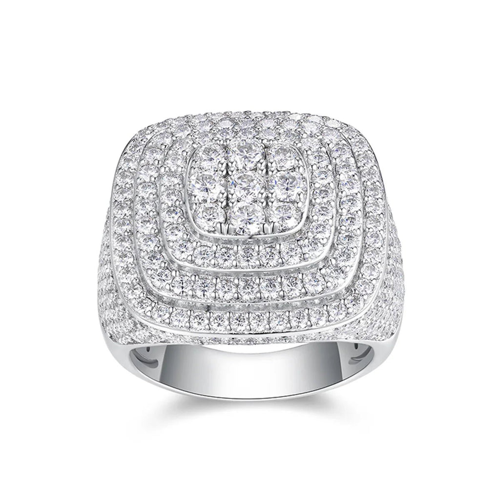 VVS Moissanite Iced Out Hip Hop Ring – 925 Sterling Silver - DB Diamonds