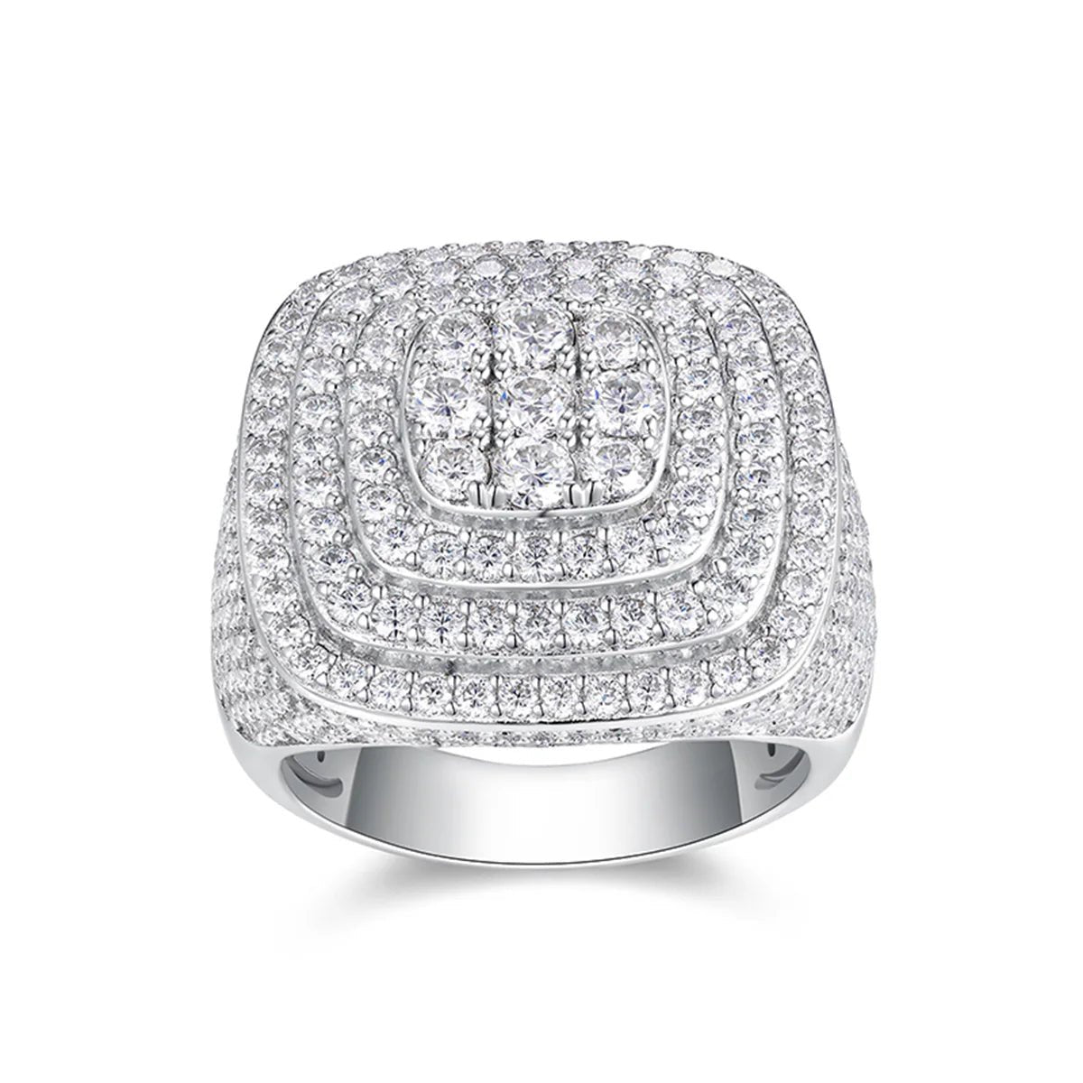 VVS Moissanite Iced Out Hip Hop Ring – 925 Sterling Silver - DB Diamonds