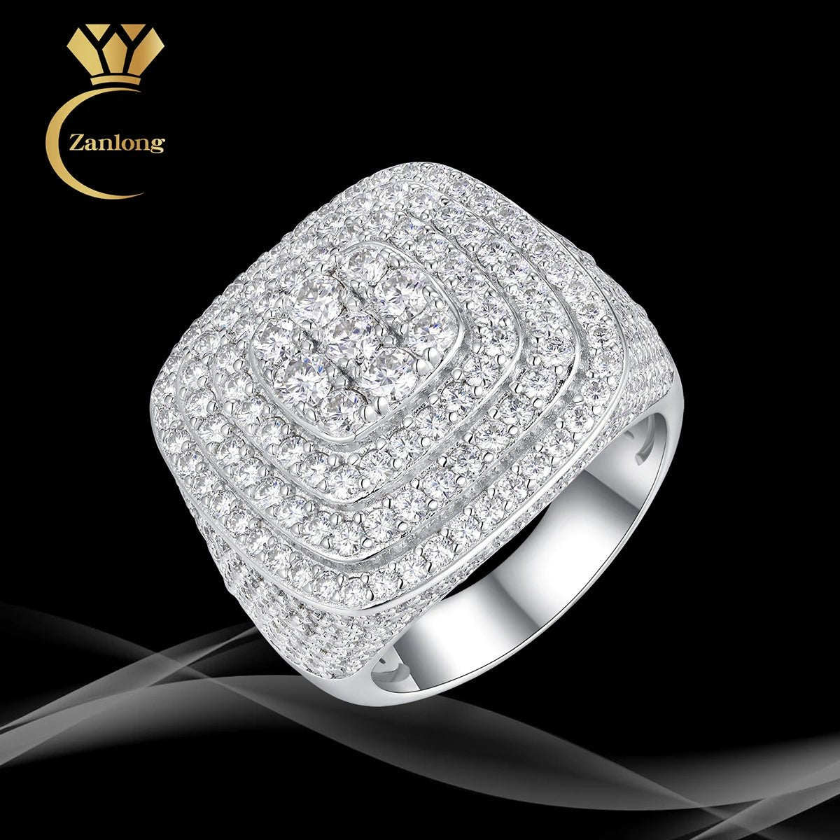 VVS Moissanite Iced Out Hip Hop Ring – 925 Sterling Silver - DB Diamonds