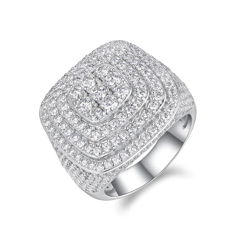 VVS Moissanite Iced Out Hip Hop Ring – 925 Sterling Silver - DB Diamonds